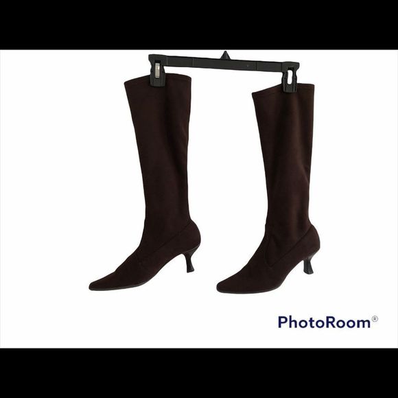 Vaneli Shoes - Vaneli Brown Soft Side Boots with Spool Heel 5.5